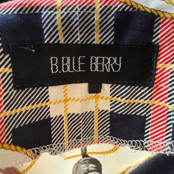 Rare VTG Whimsy Novelty Dog Print Plaid Teacher Button Up Blouse Equestrian S/M - Picture 11 of 13